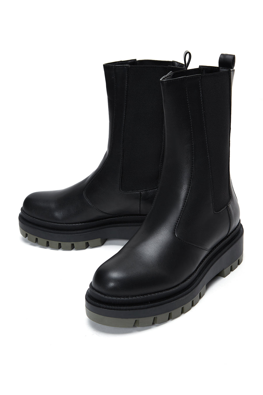 Women's Black Thick Soled Chelsea Boots