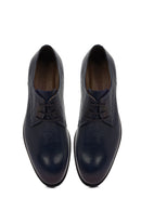 Men's Navy Blue Lace-up Leather Casual Shoes | Derimod