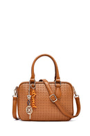 Women's Brown Long Strap Printed Classic Shoulder Bag | Derimod