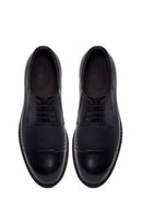 Male Black Lace-Up Thick-Soled Leather Casual Shoes | Derimod