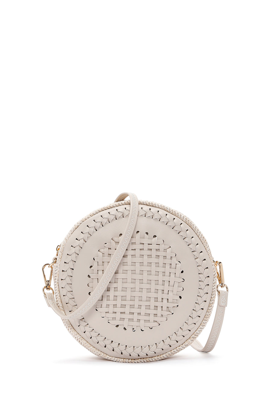 Women's White Long Strap Braided Mini Crossbody Bag 25SBD290718 | Derimod