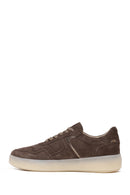 Woman Mink Lace-Up Suede Leather Sneaker | Derimod