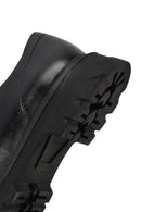 Woman Black Lace-up Leather Masculine Shoes | Derimod