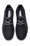 Men's Black Nubuck Leather Shoes | Derimod