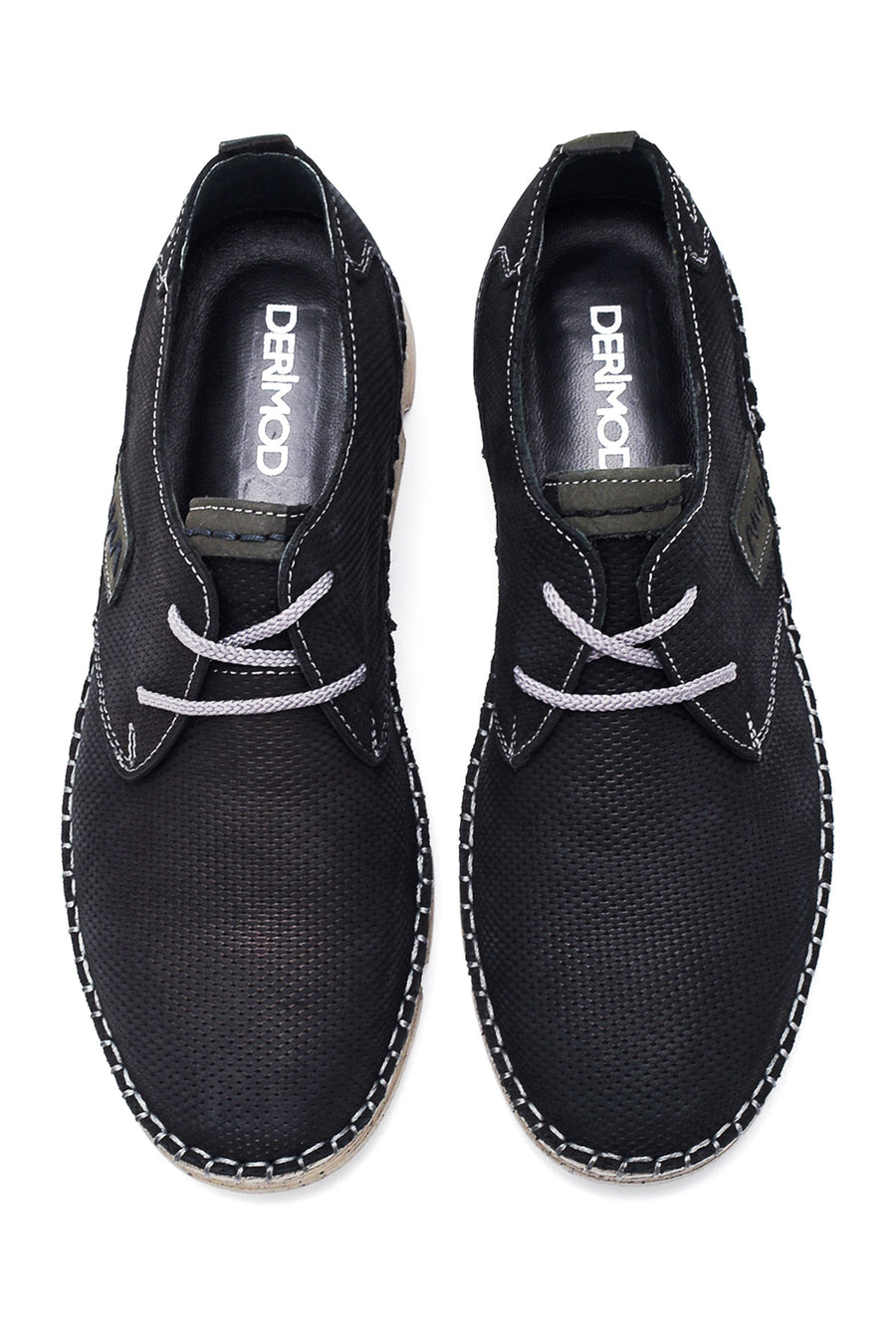 Men's Black Nubuck Leather Shoes