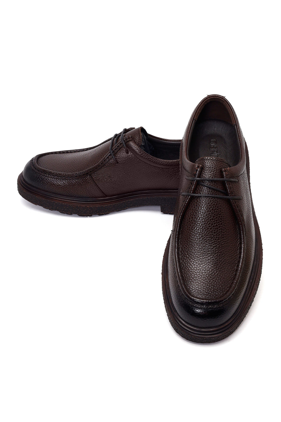 Male Brown Lace-up Leather Casual Shoes