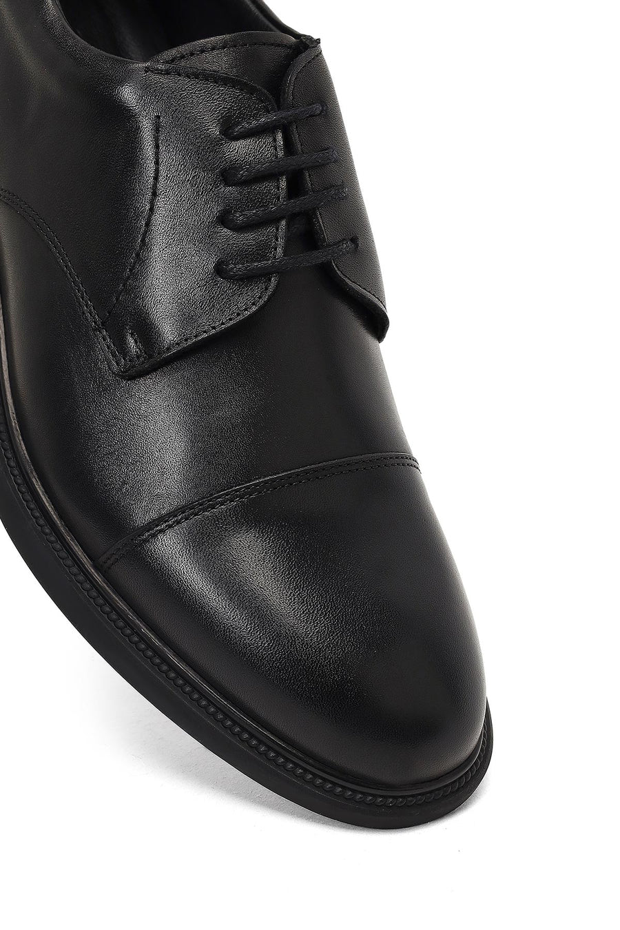 Men's Black Lace-up Leather Casual Shoes