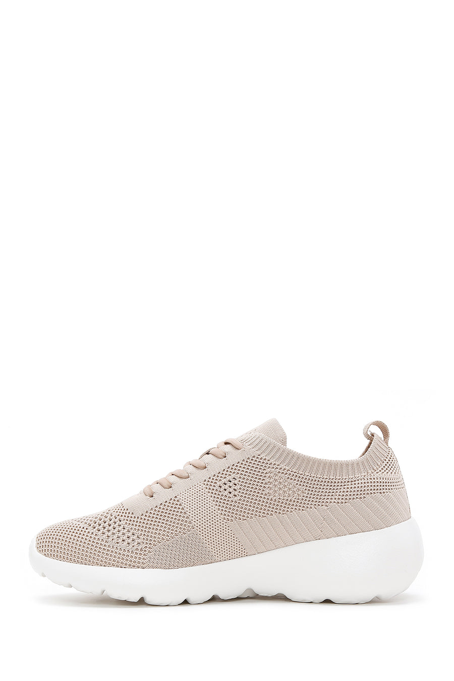 Derimod Zero Women's Beige Lace-Up Thick-Sole Sneakers