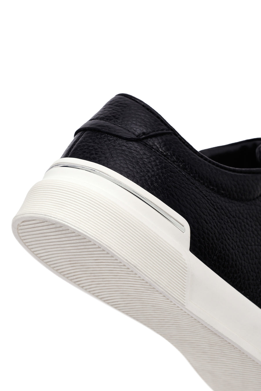 Men's Black Lace Up Leather Sneakers