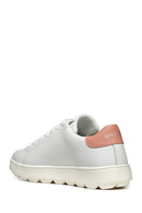 Geox Women's White Spherica Ecub-1 Lace-Up Leather Sneaker | Derimod