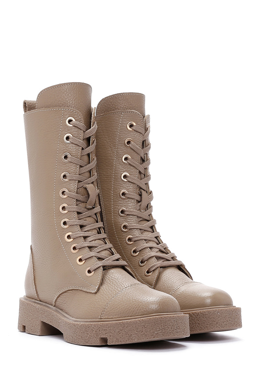Women's Mink Casual Boots Leather Boots