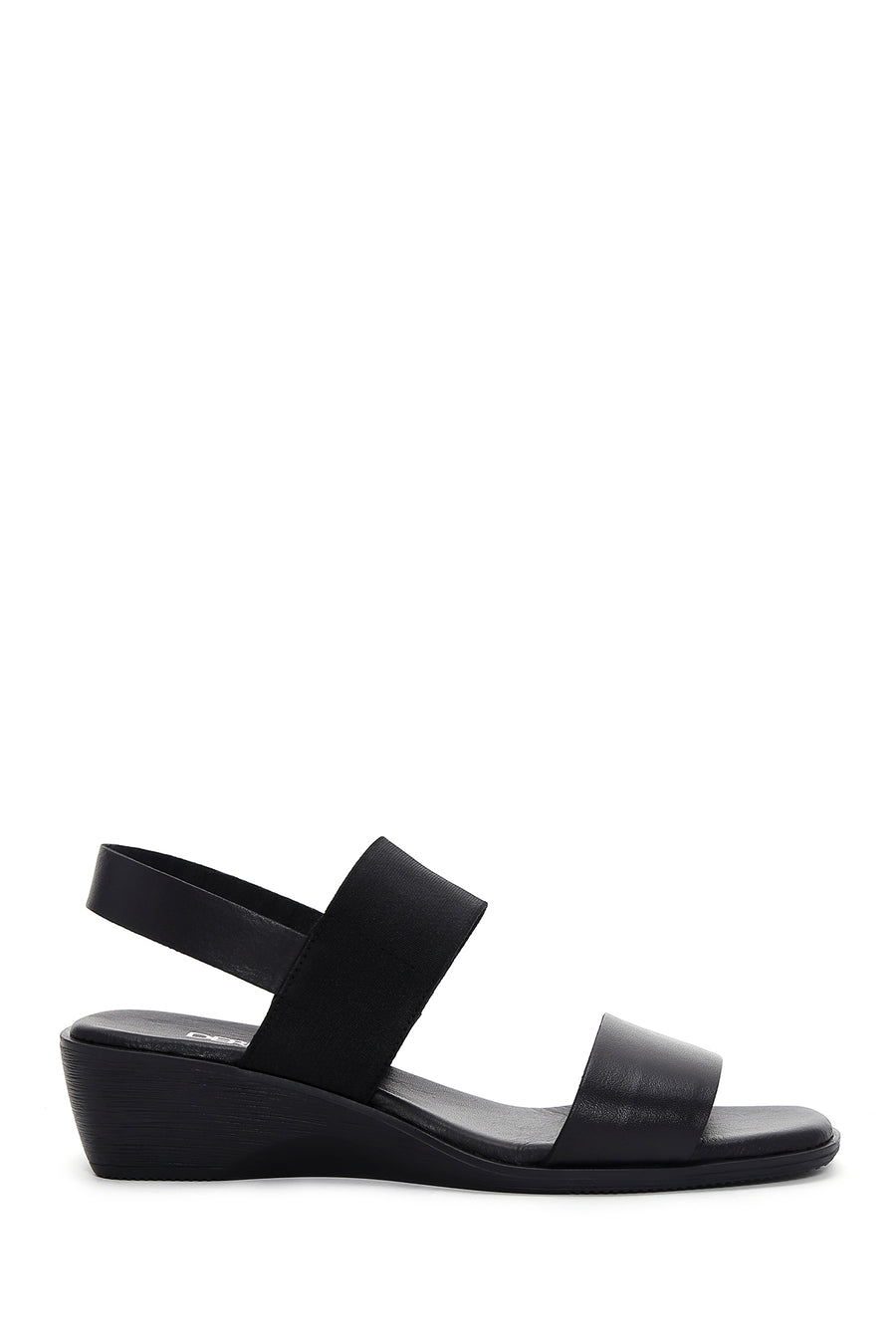 Kadın Siyah Deri Dolgu Topuk Comfort Sandalet 23SFD151214 | Derimod