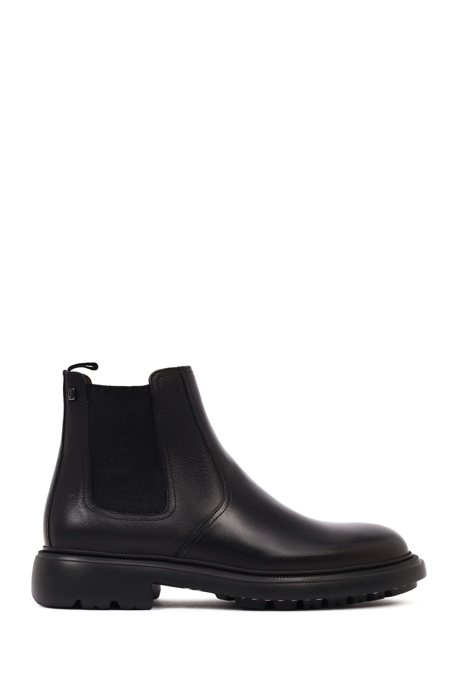Men's Black Leather Chelsea Boot 25WFD605618 | Derimod