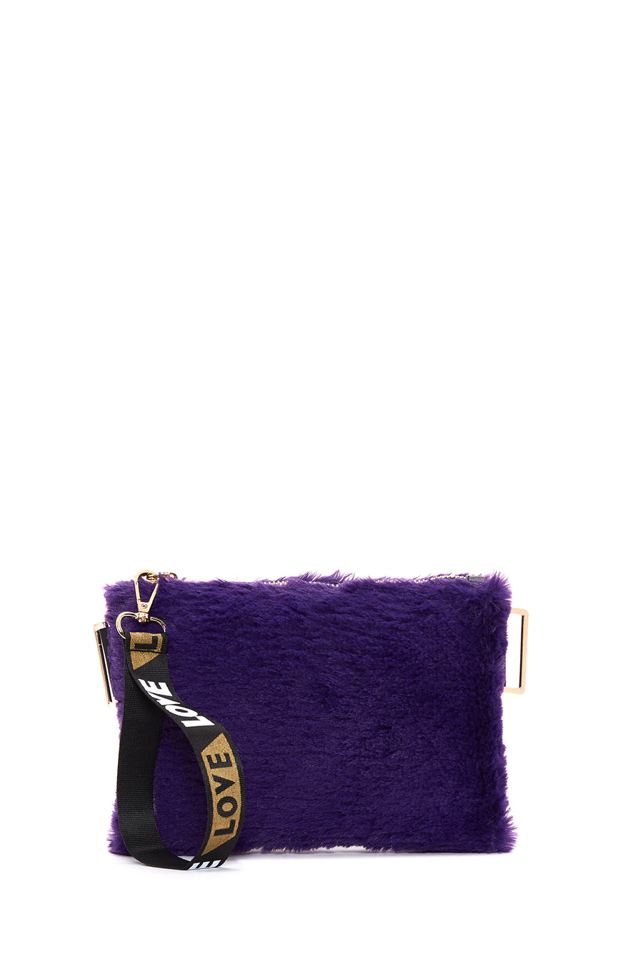 Women's Purple Plush Portfolio Bag