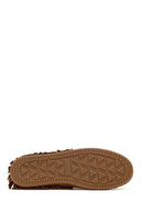 Women's Tan Tassel Suede Leather Loafer | Derimod