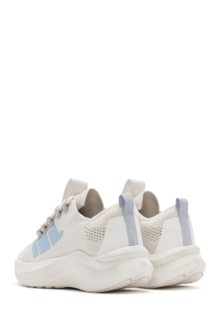 Derimod Zero Women's Grey Thick-Soled Lace-Up Fabric Sneakers