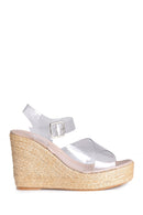 Women's Transparent Wedge Heeled Sandals | Derimod