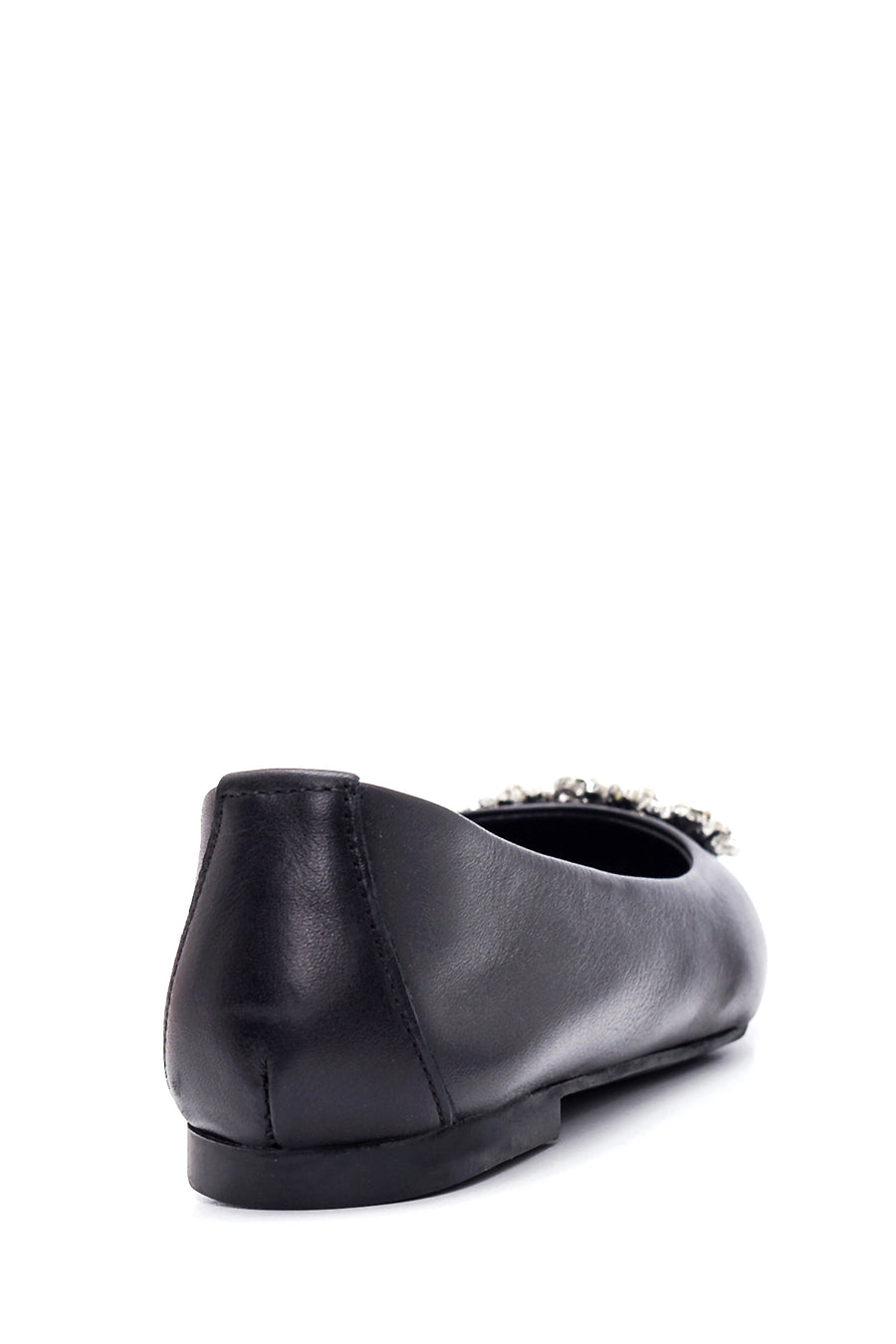 Women's Leather Stone Ballerinas