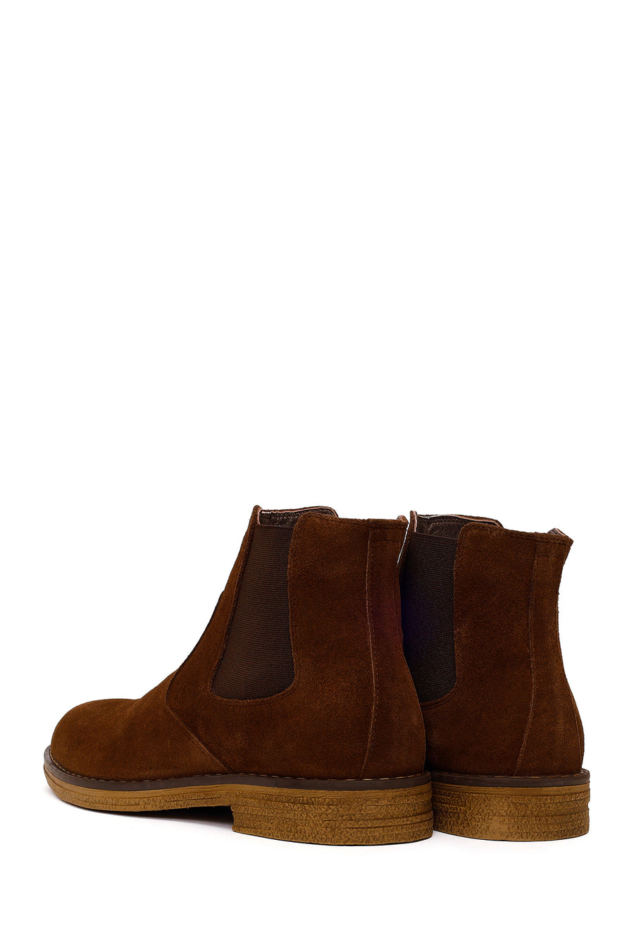 Male Brown Suede Chelsea Boots