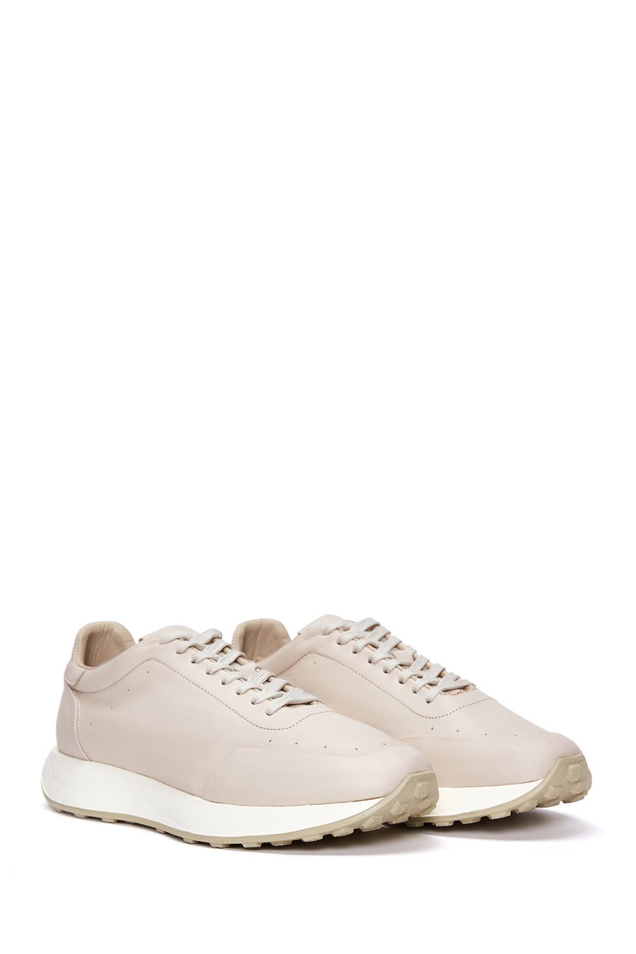 Erkek Bej Deri Sneaker