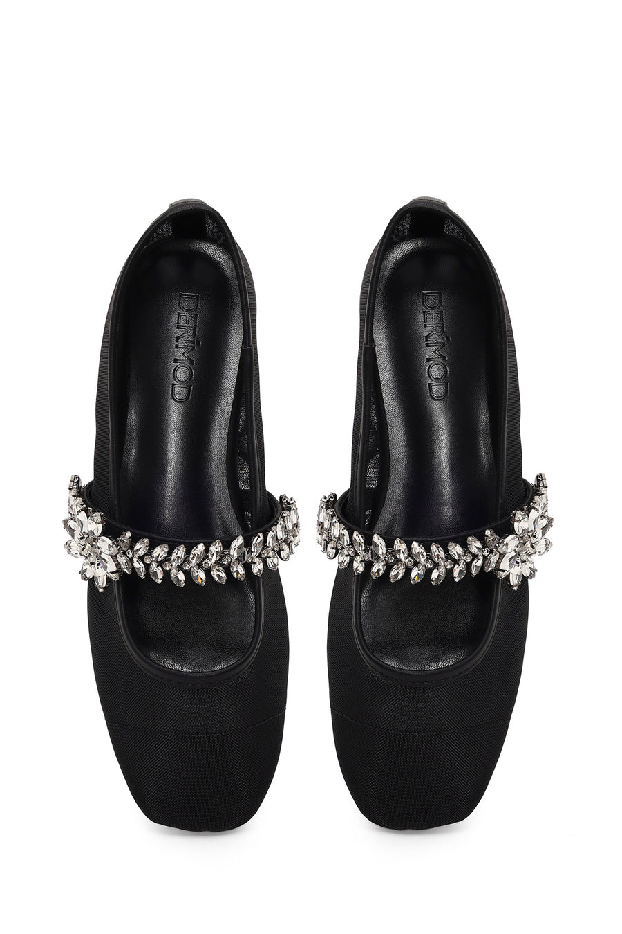 Woman Black Embellished Ballet Flat