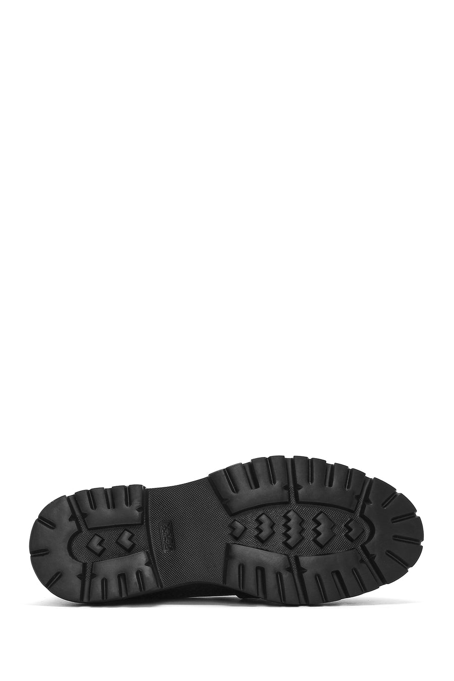 Women's Black Thick Soled Masculine Loafer