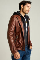 Lebron Men's Leather Jacket | Derimod