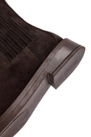Woman Brown Suede Chelsea Boots | Derimod