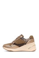 Woman Mink Lace-Up Wedge Sneaker | Derimod