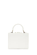 Women's White Long Chain Strap Stone Cross Bag | Derimod