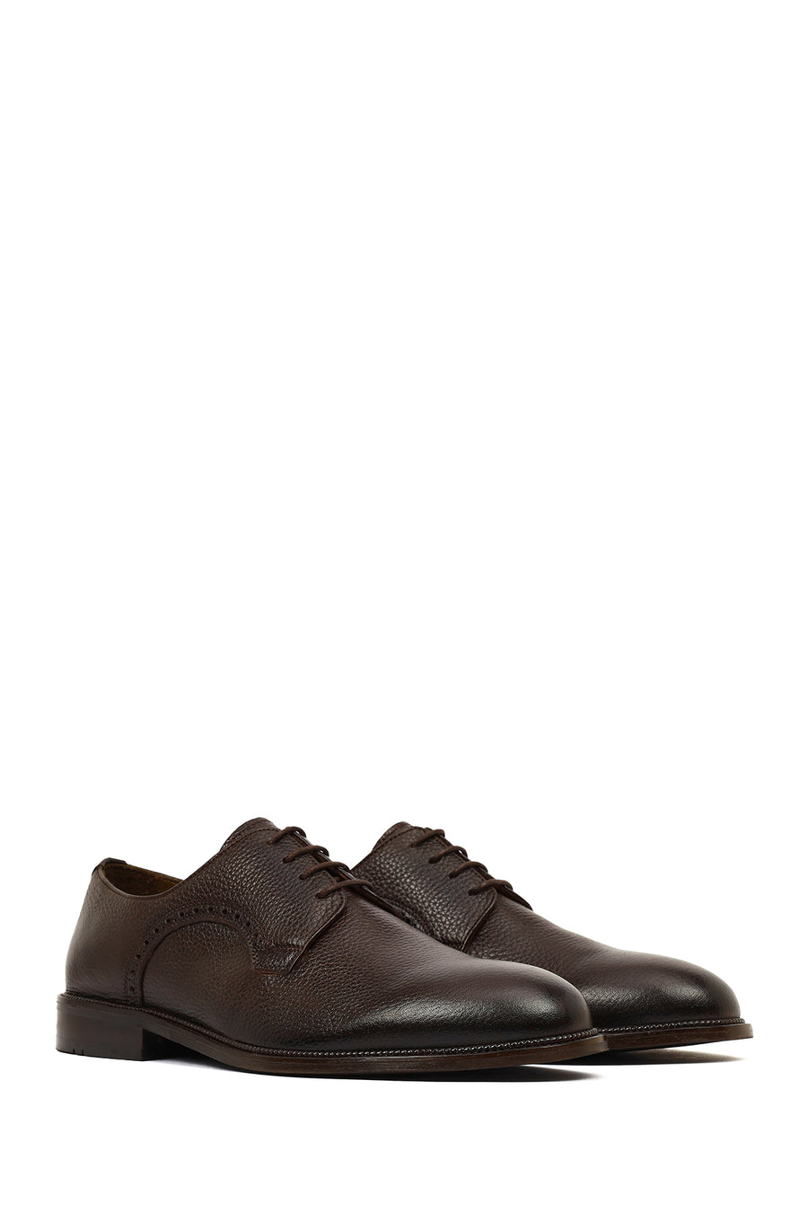 Derimod Black Male Brown Lace-Up Leather Classic Shoes