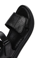 Kadın Siyah Deri Comfort Sandalet | Derimod