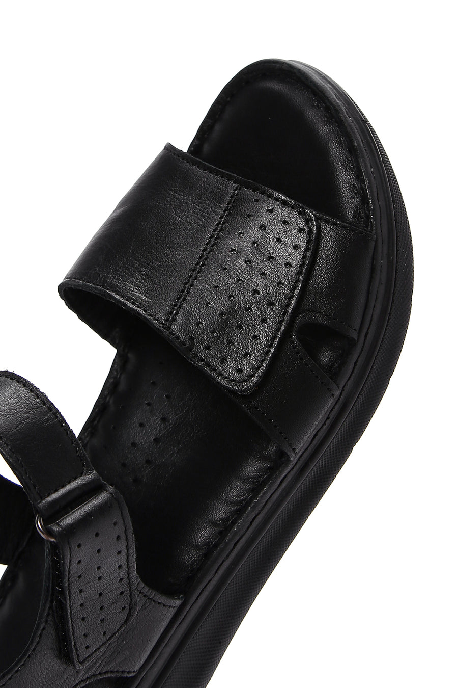 Kadın Siyah Deri Comfort Sandalet