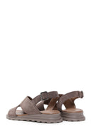 Women's Mink Ankle Strap Suede Leather Sandals | Derimod