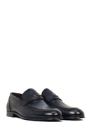 Derimod Black Male Navy Leather Classic Loafer | Derimod