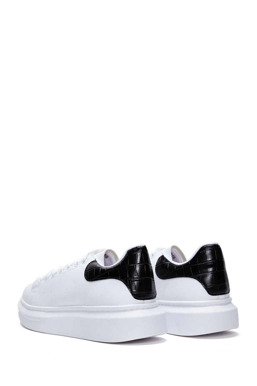 Men's White Thick Soled Sneaker