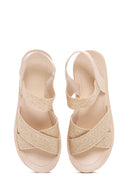 Women's Beige Ankle Strap Sandals | Derimod