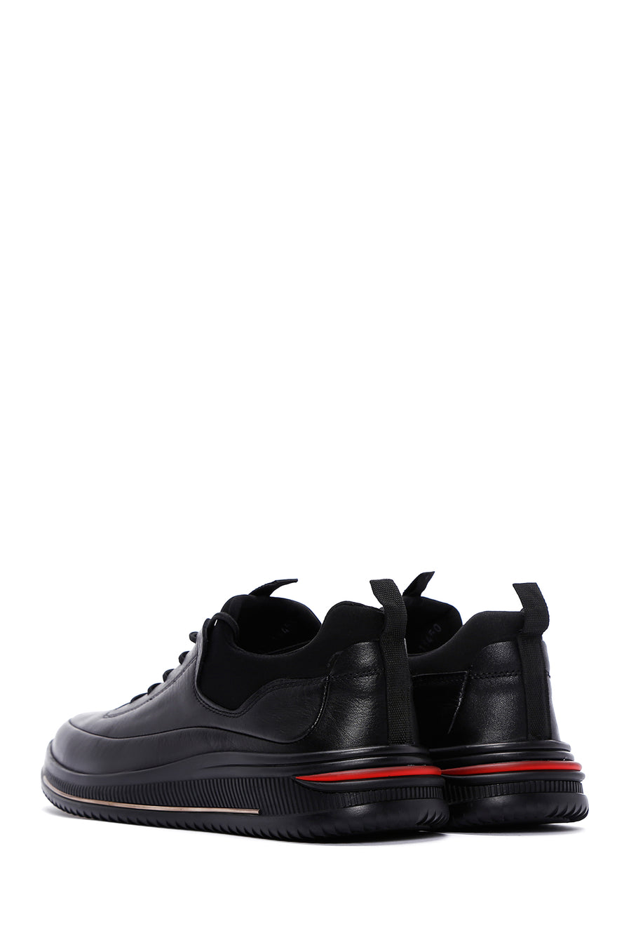 Erkek Siyah Deri Sneaker
