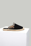 Black Women's Espadrille Slippers | Derimod