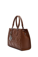 Woman Brown Long-Strap Quilted Classic Shoulder Bag | Derimod