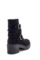 Women's Heeled Suede Leather Boots | Derimod