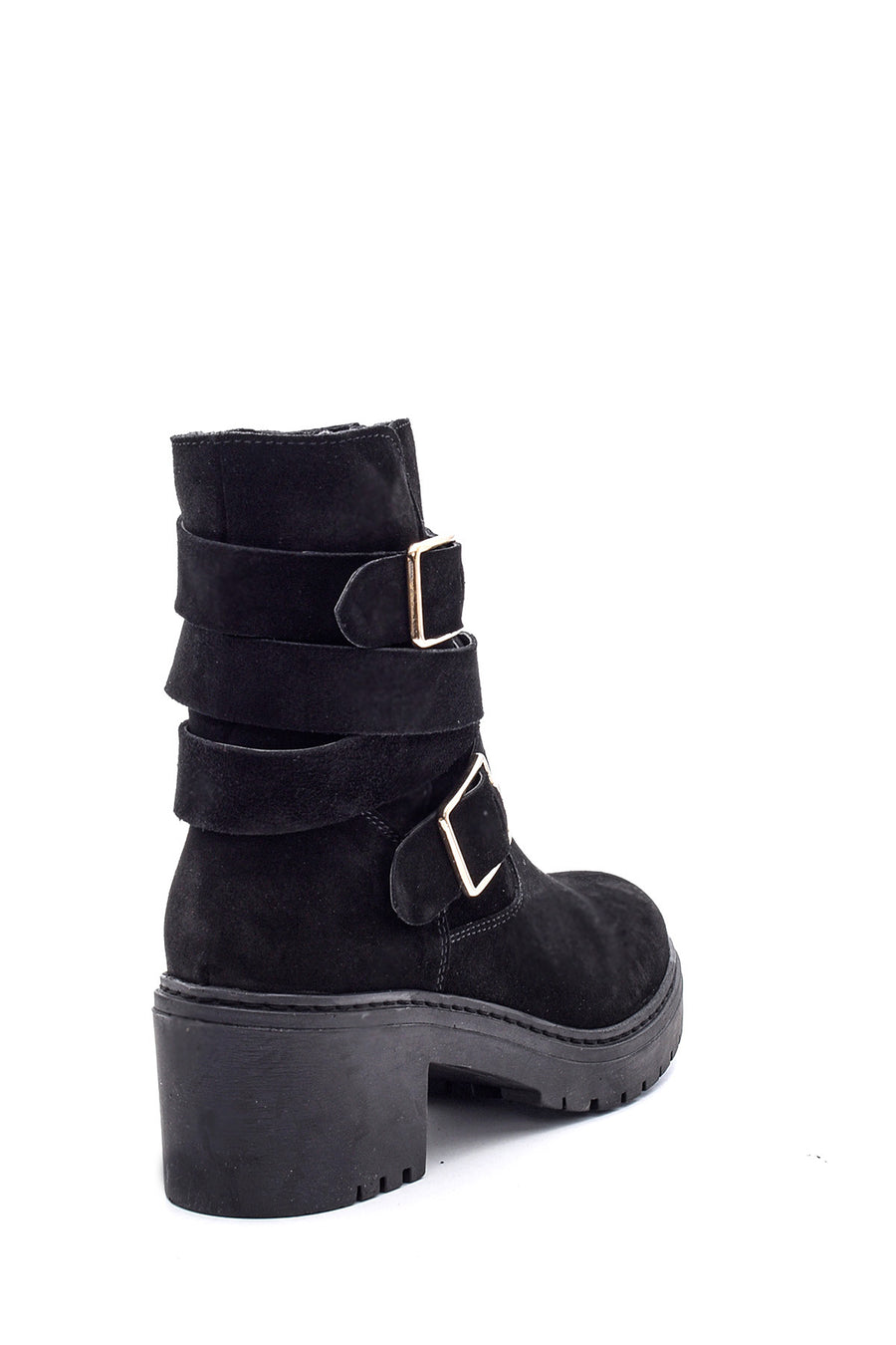 Women's Heeled Suede Leather Boots