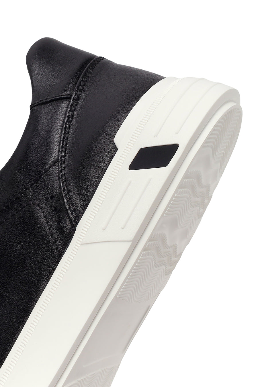 Erkek Siyah Bağcıklı Deri Sneaker