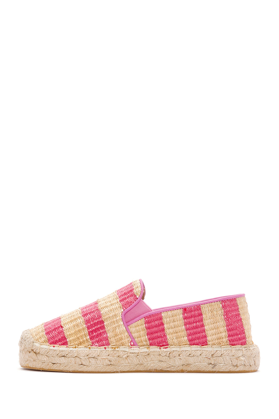 Women's Pink Straw Espadrilles
