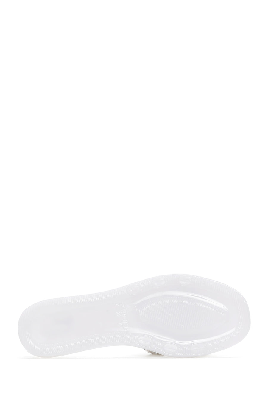 Women's White Stone Jelly Slippers