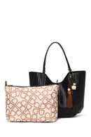 Woman Black Accessorized Printed Shoulder Bag | Derimod