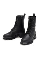 Women's Black Zippered Boots | Derimod