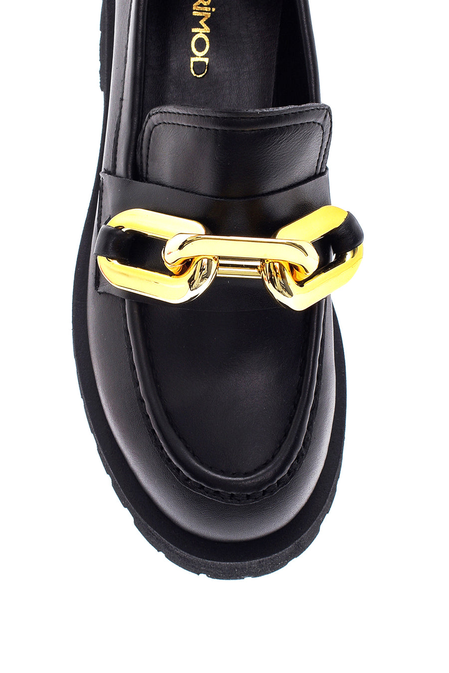 Women's Leather Chain Loafer
