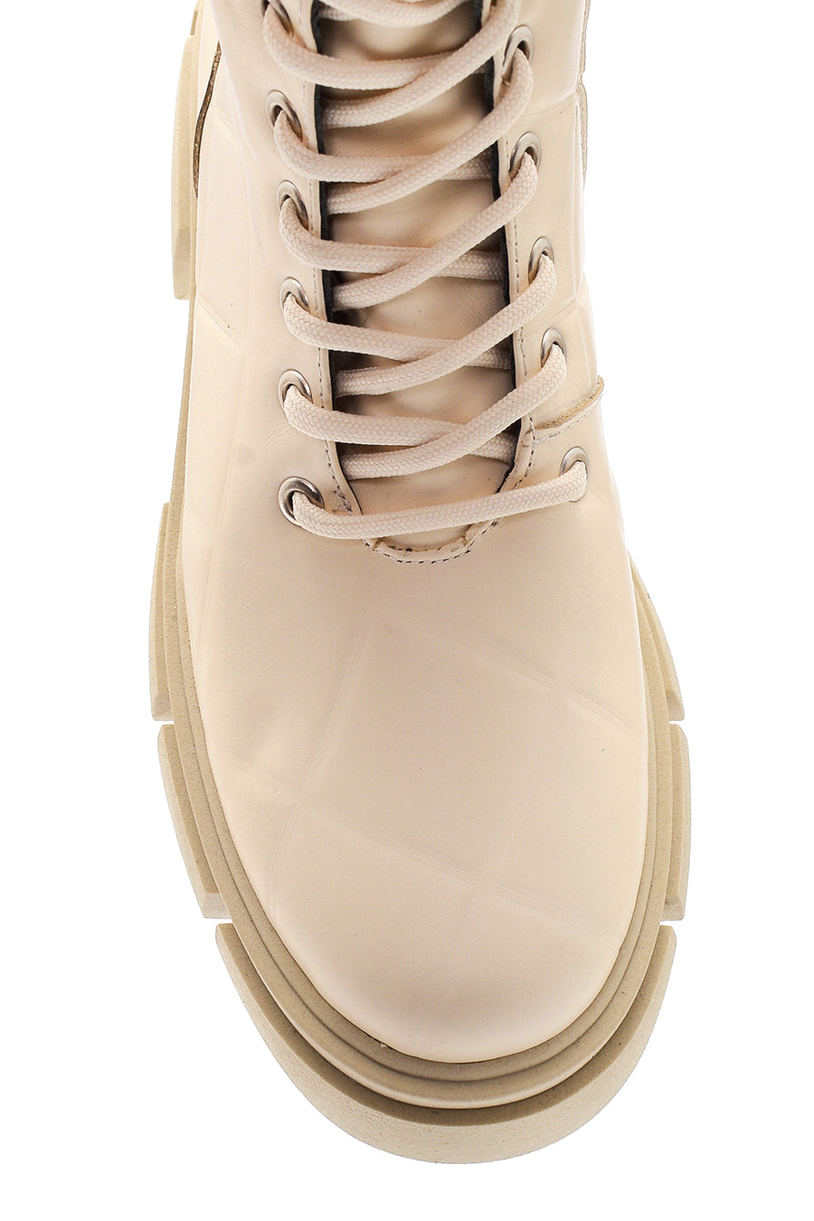 Women's Beige Leather Boots