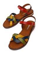 Women's Colorful Buckle Leather Bodrum Sandals | Derimod